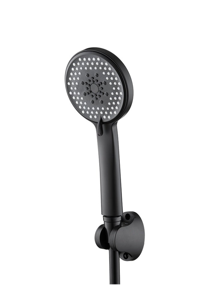 MODI Handheld High Pressure Shower Head Set with Hose & Wall Bracket, Strong Water Flow, Matte Black Bathroom Shower Head, Easy Installation - Image 3